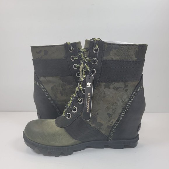Sorel Lexie Wedge Women's Hiker Green Boots US Size 10 NWT - Picture 7 of 13